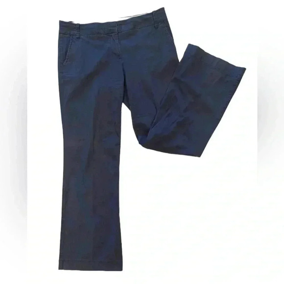 J. Crew Stretch City Fit Blue Bootcut  Pants Size 10R - Picture 1 of 8